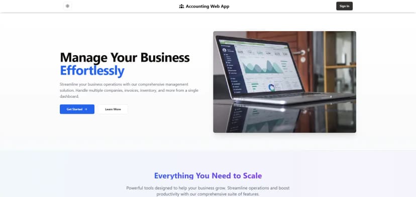 Accounting Web App preview